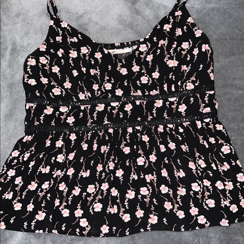 Francesca’s Black Spaghetti Strap Top